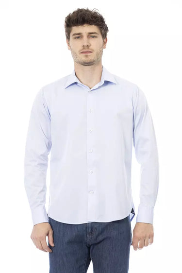 Sleek Light Blue Italian Shirt for Men
